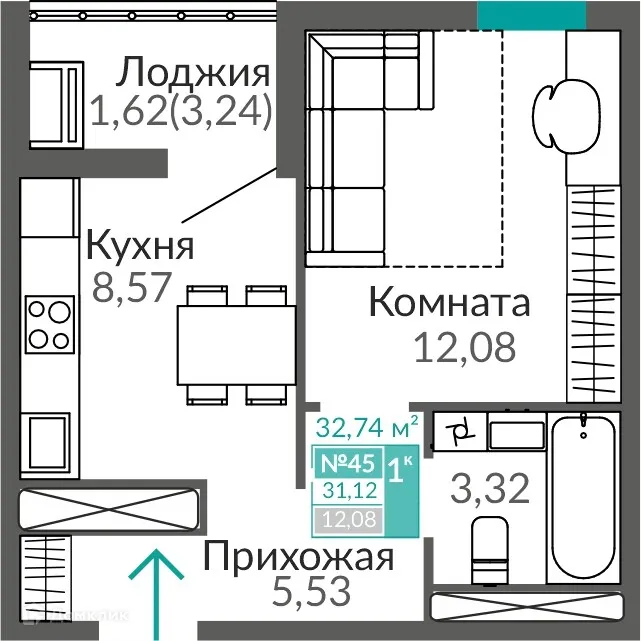 Фото квартиры в ЖК ГОРИЗОНТЫ 3 ОЧЕРЕДЬ