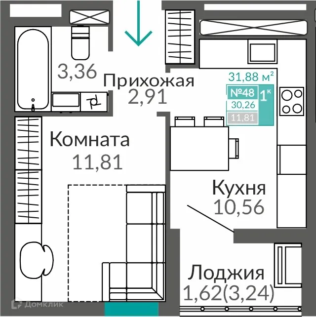 Фото квартиры в ЖК ГОРИЗОНТЫ 3 ОЧЕРЕДЬ