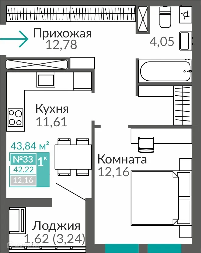 Фото квартиры в ЖК ГОРИЗОНТЫ 3 ОЧЕРЕДЬ