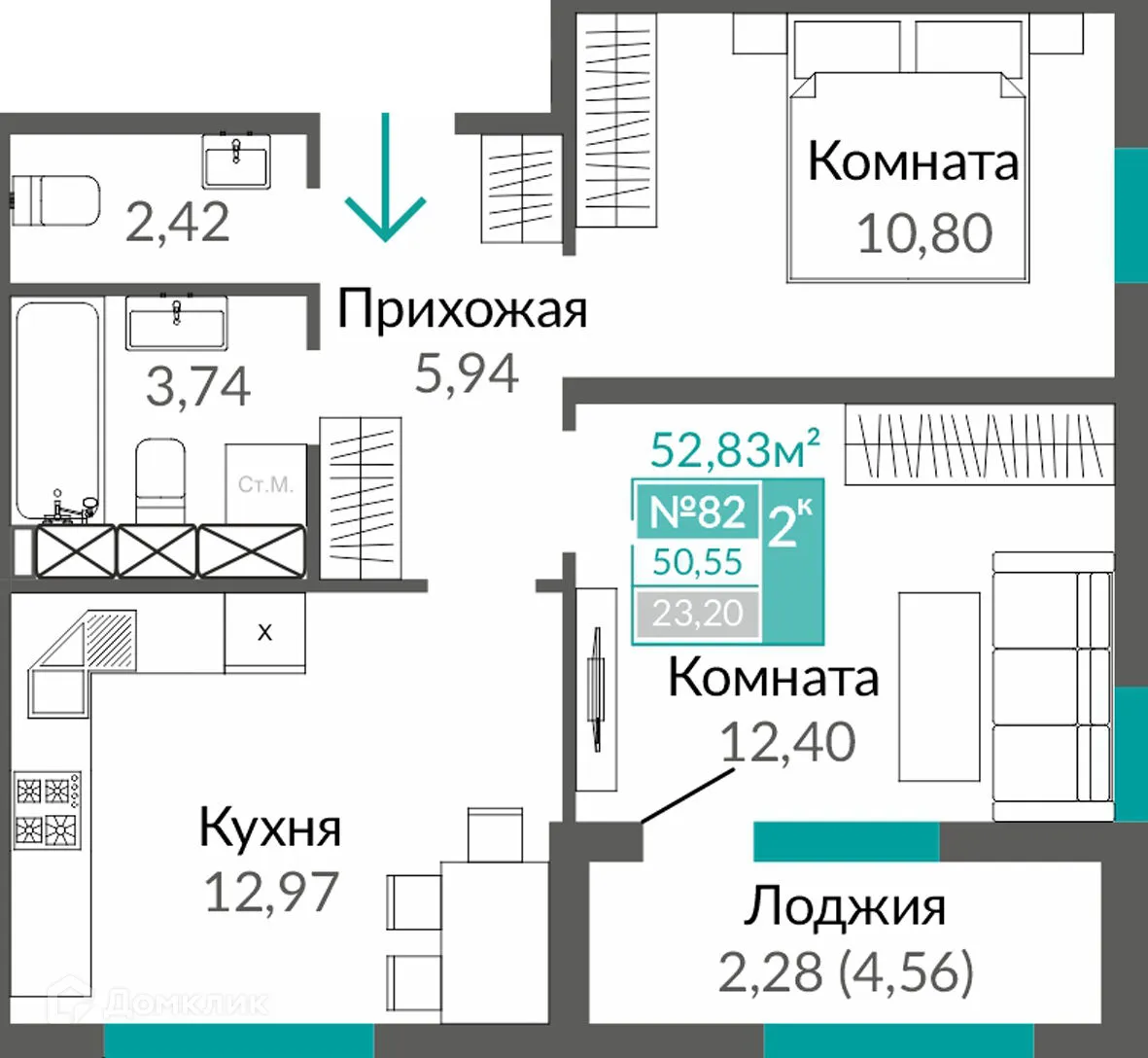 Фото квартиры в ЖК ТЮЛЬПАНЫ
