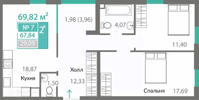 Фото квартиры в ЖК ГОРИЗОНТЫ-2