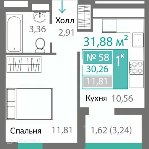 Фото квартиры в ЖК ГОРИЗОНТЫ-2