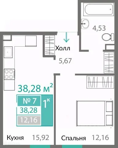 Фото квартиры в ЖК ГОРИЗОНТЫ-2