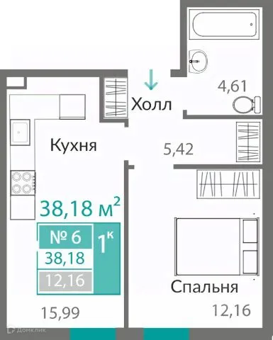 Фото квартиры в ЖК ГОРИЗОНТЫ-2