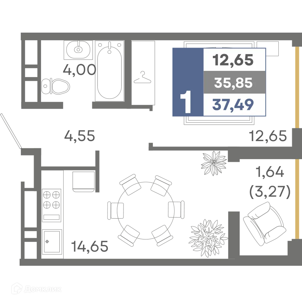 Фото квартиры в ЖК Миндаль