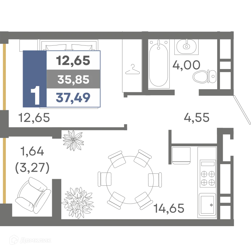 Фото квартиры в ЖК Миндаль