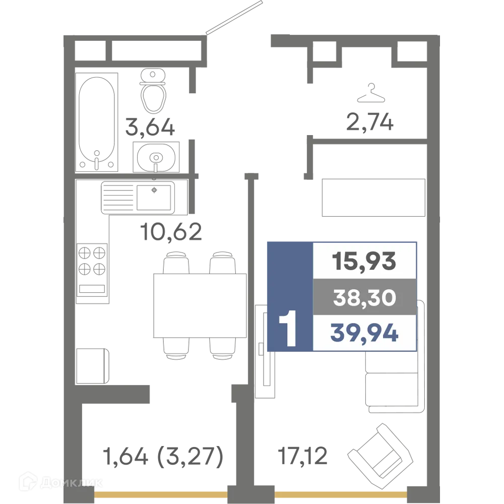 Фото квартиры в ЖК Миндаль