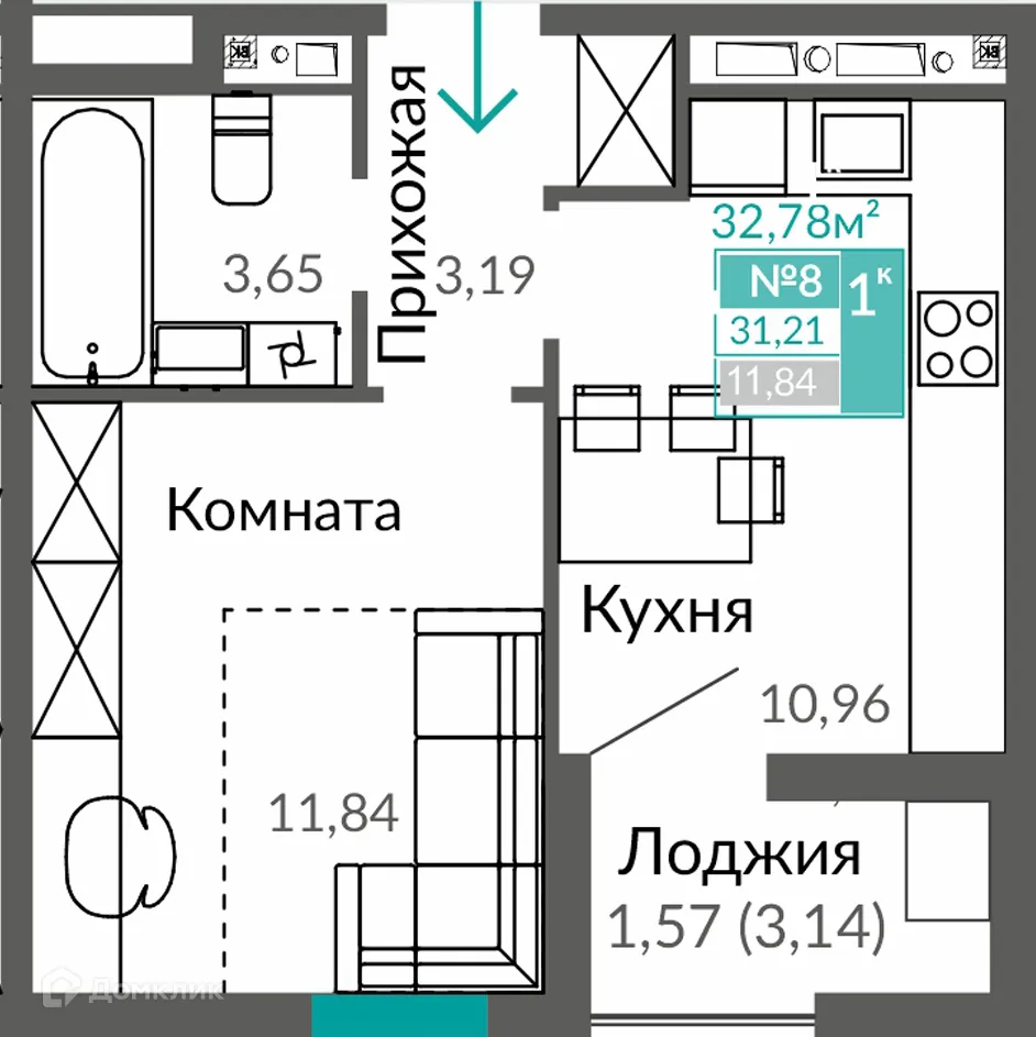 Фото квартиры в ЖК ГОРИЗОНТЫ