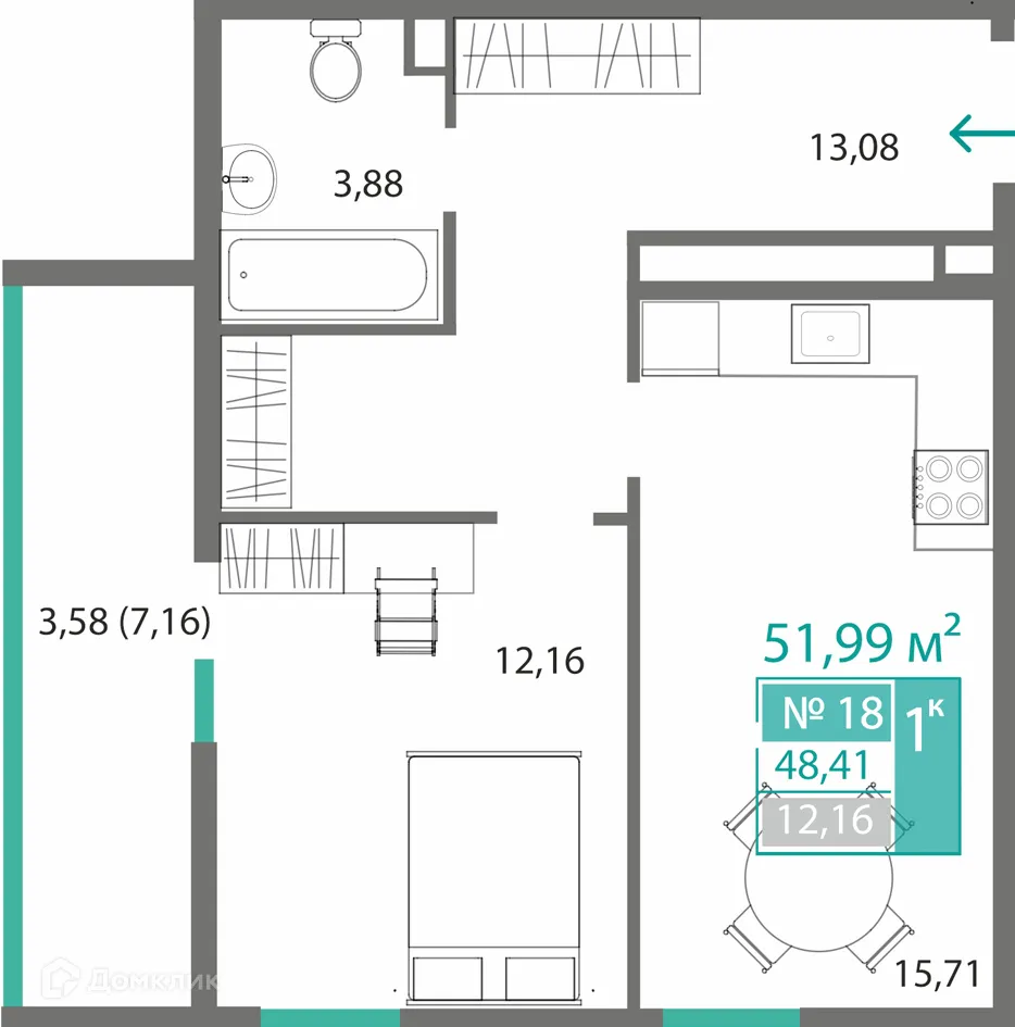 Фото квартиры в ЖК ГОРИЗОНТЫ