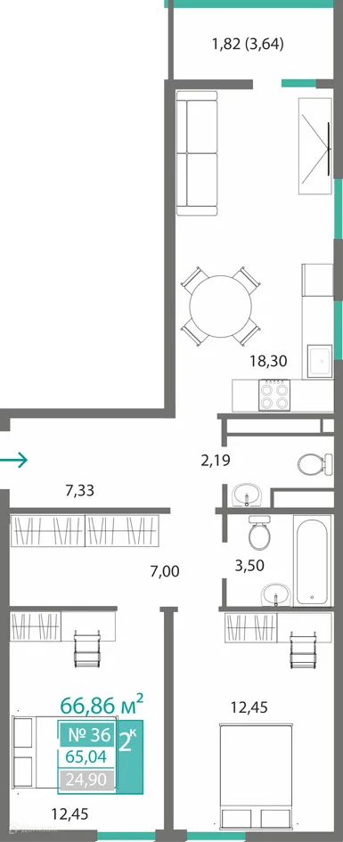 Фото квартиры в ЖК ГОРИЗОНТЫ