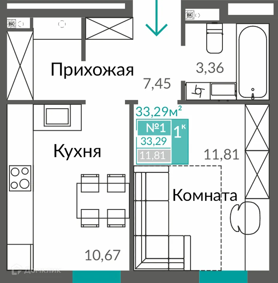 Фото квартиры в ЖК ГОРИЗОНТЫ