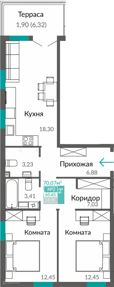 Фото квартиры в ЖК ГОРИЗОНТЫ