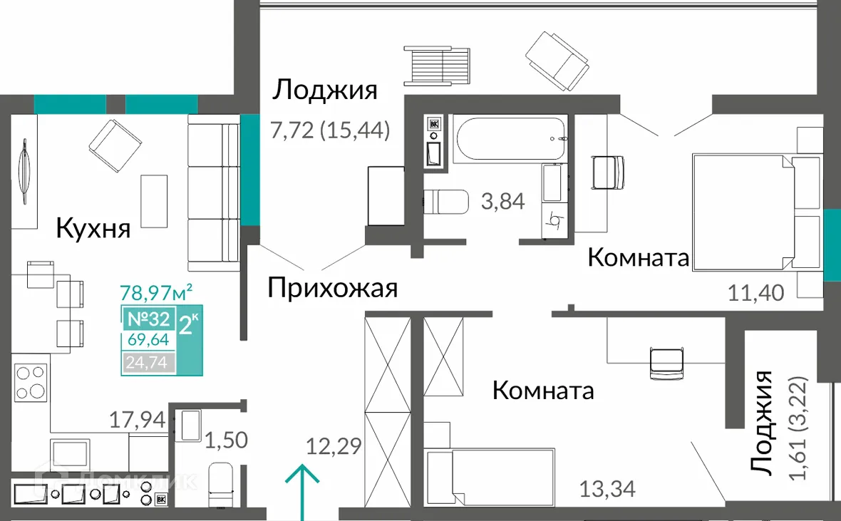 Фото квартиры в ЖК ГОРИЗОНТЫ