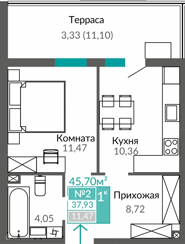 Фото квартиры в ЖК ГОРИЗОНТЫ