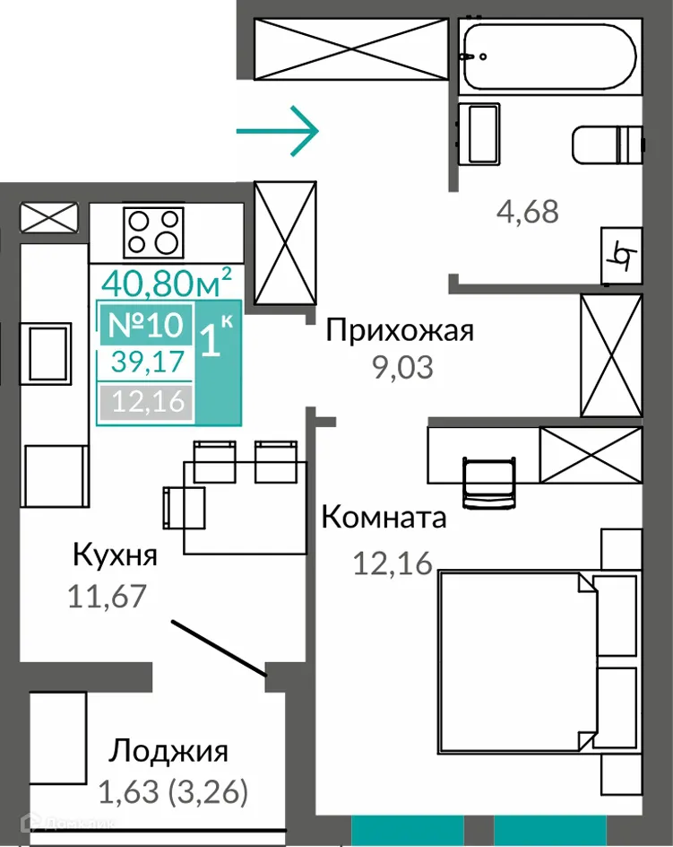 Фото квартиры в ЖК ГОРИЗОНТЫ