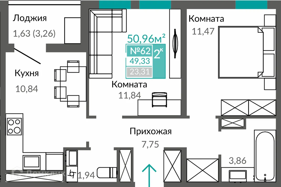 Фото квартиры в ЖК ГОРИЗОНТЫ