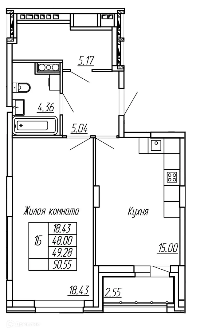 Фото квартиры в ЖК Два капитана