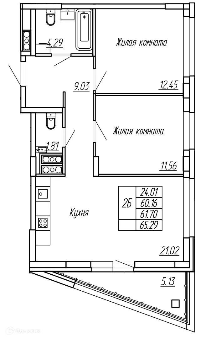 Фото квартиры в ЖК Два капитана