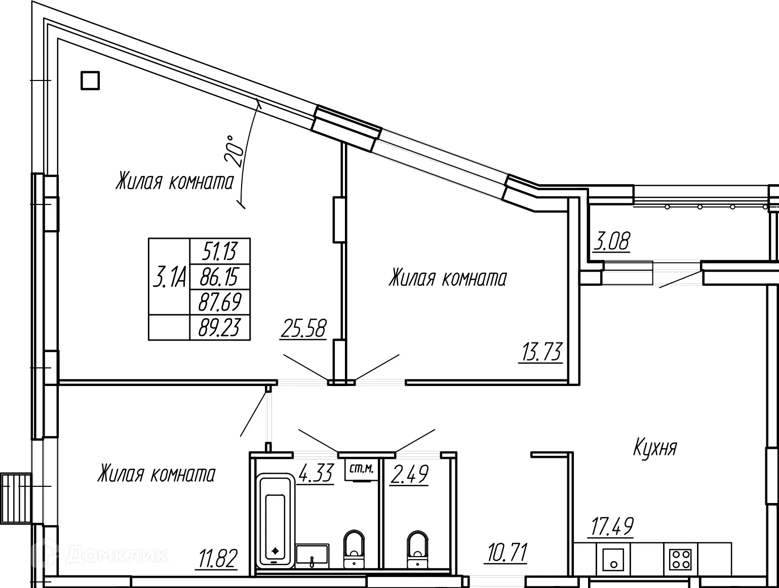 Фото квартиры в ЖК Два капитана