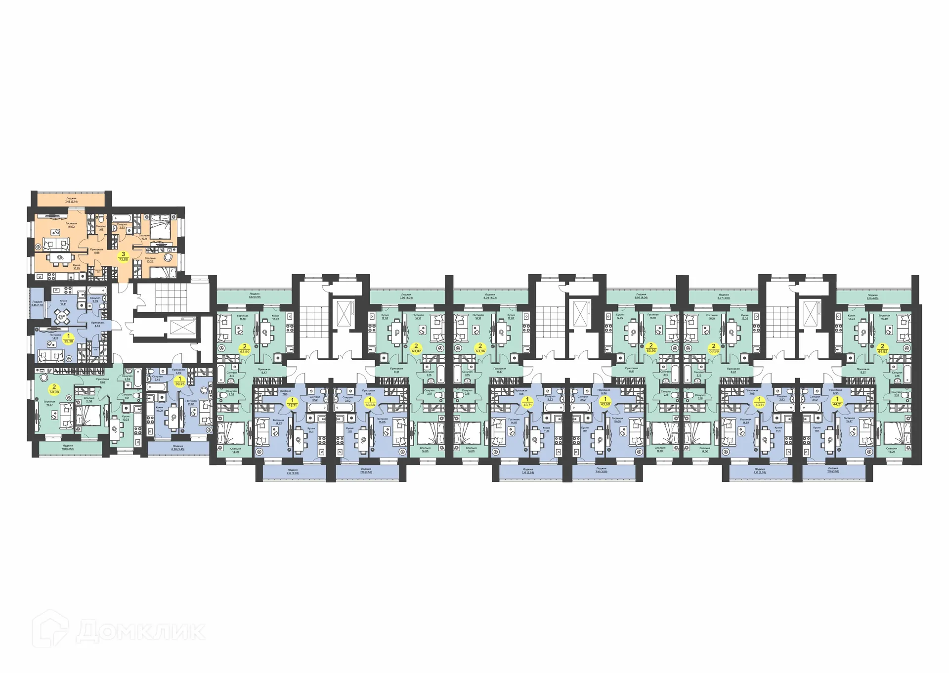 Фото квартиры в ЖК Жилой комплекс "Дубки"