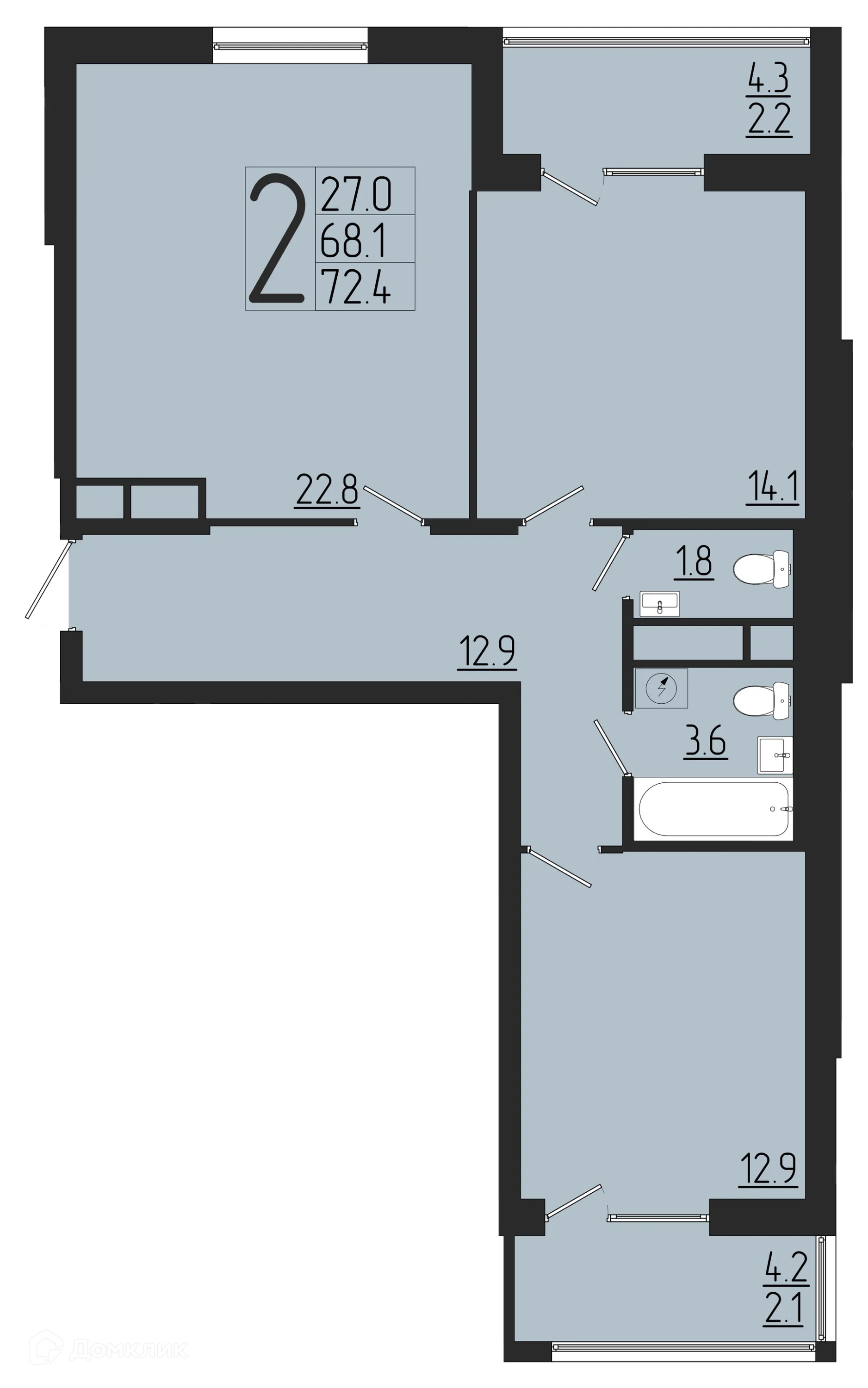 Фото квартиры в ЖК Розмарин