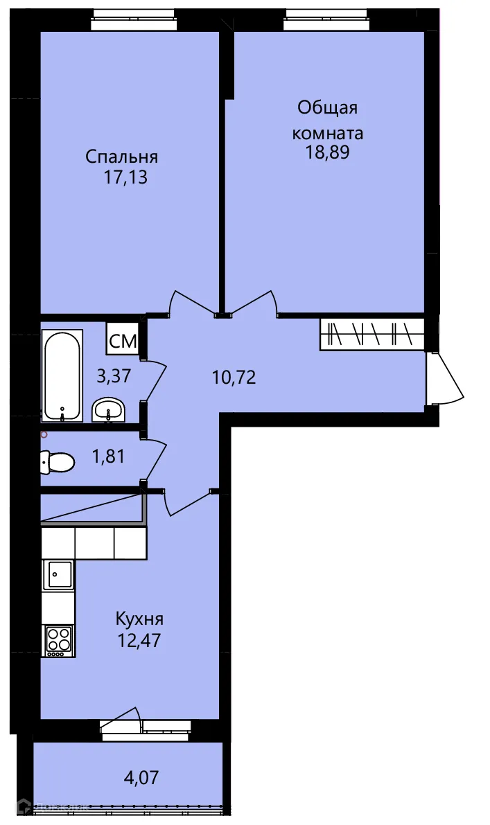 Фото квартиры в ЖК Гармония