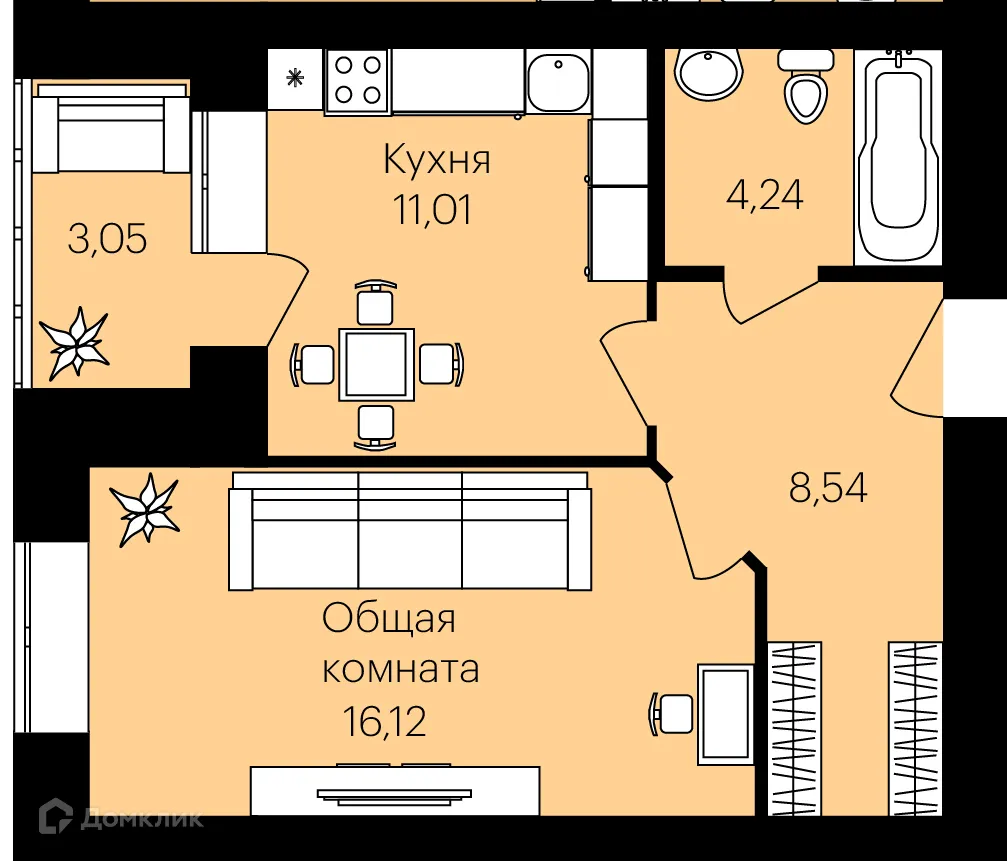 Фото квартиры в ЖК Гармония