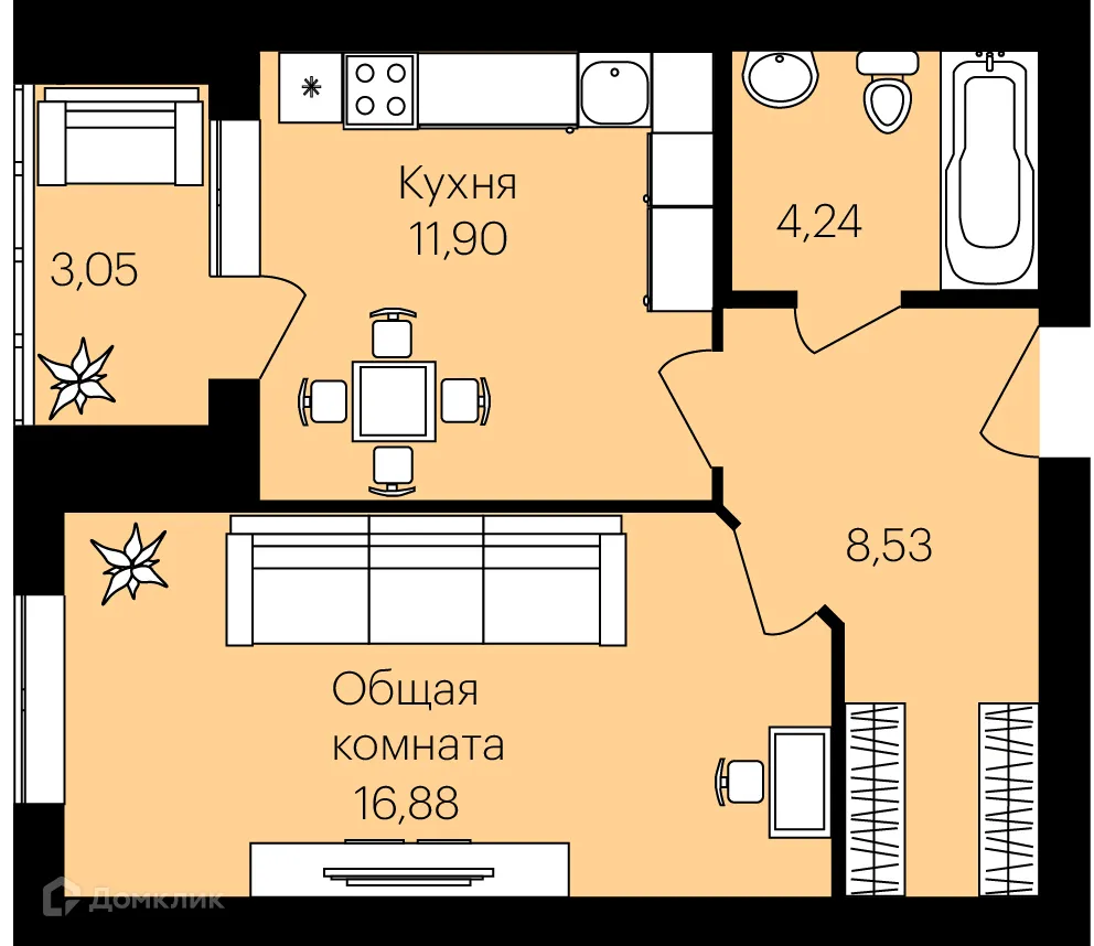 Фото квартиры в ЖК Гармония