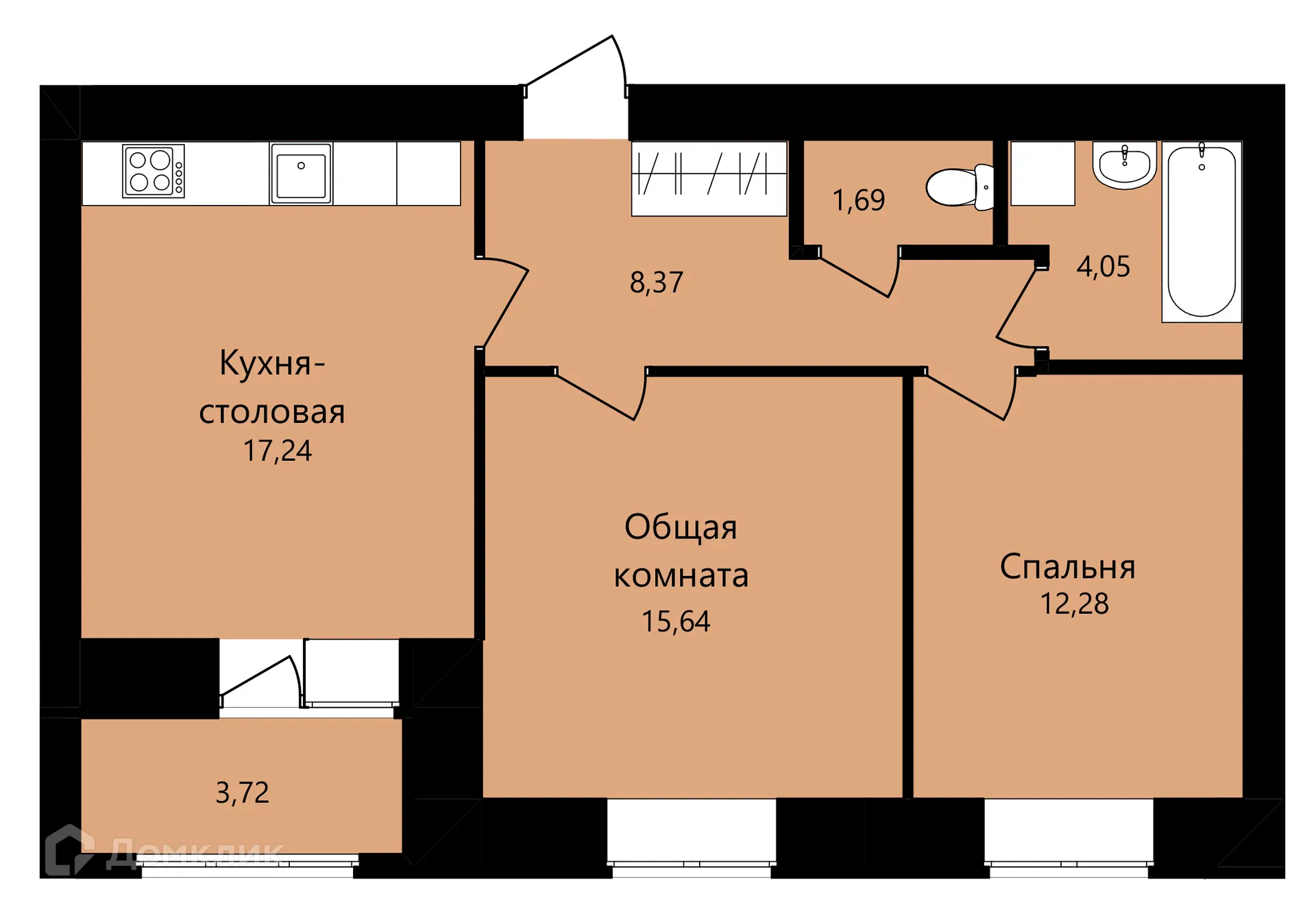 Фото квартиры в ЖК На Филатова