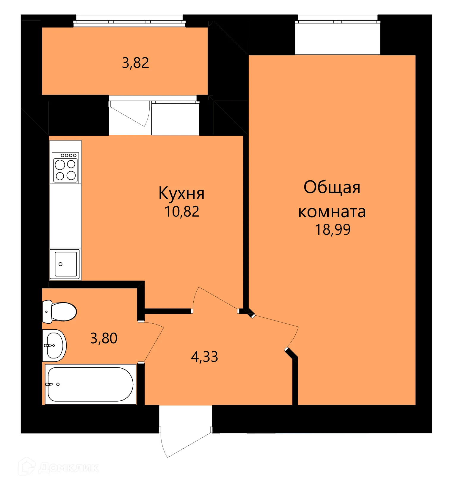 Фото квартиры в ЖК На Филатова