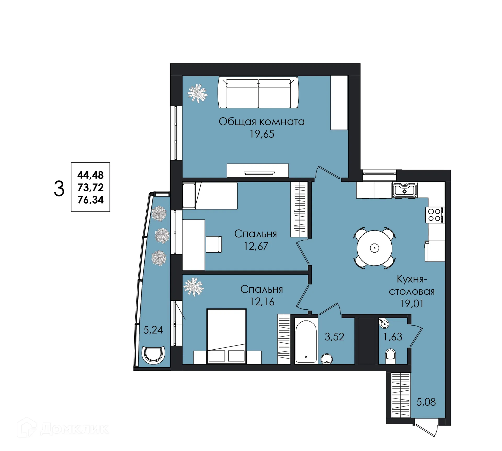 Фото квартиры в ЖК "Квартет"