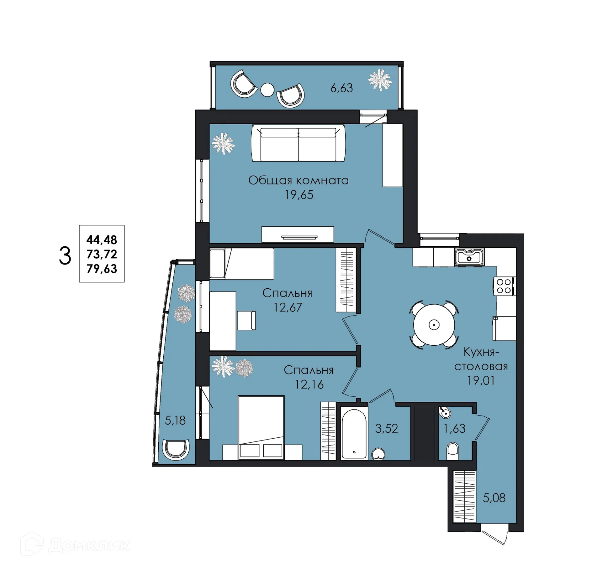 Фото квартиры в ЖК "Квартет"