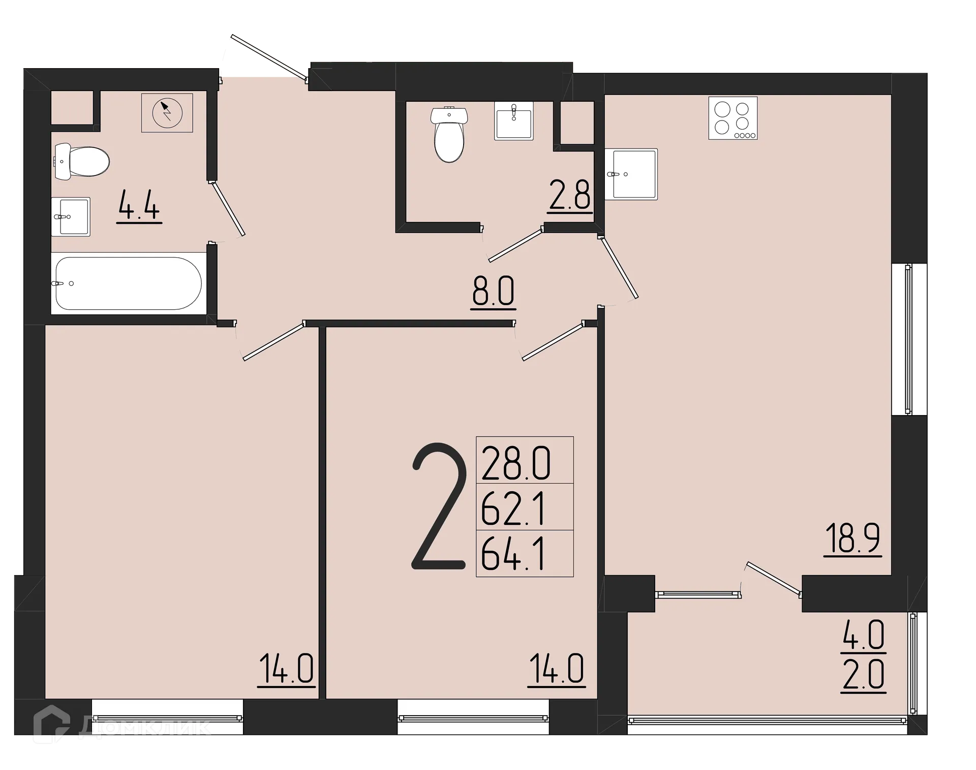 Фото квартиры в ЖК Розмарин