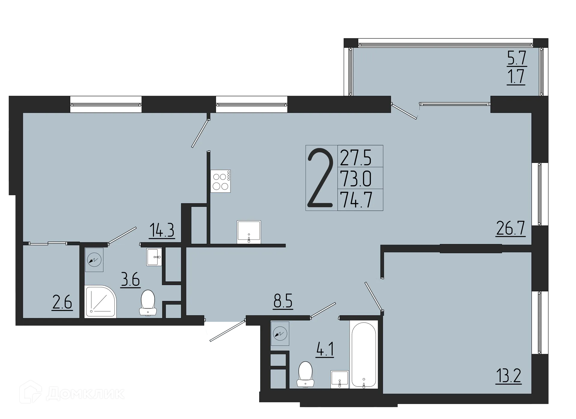 Фото квартиры в ЖК Розмарин