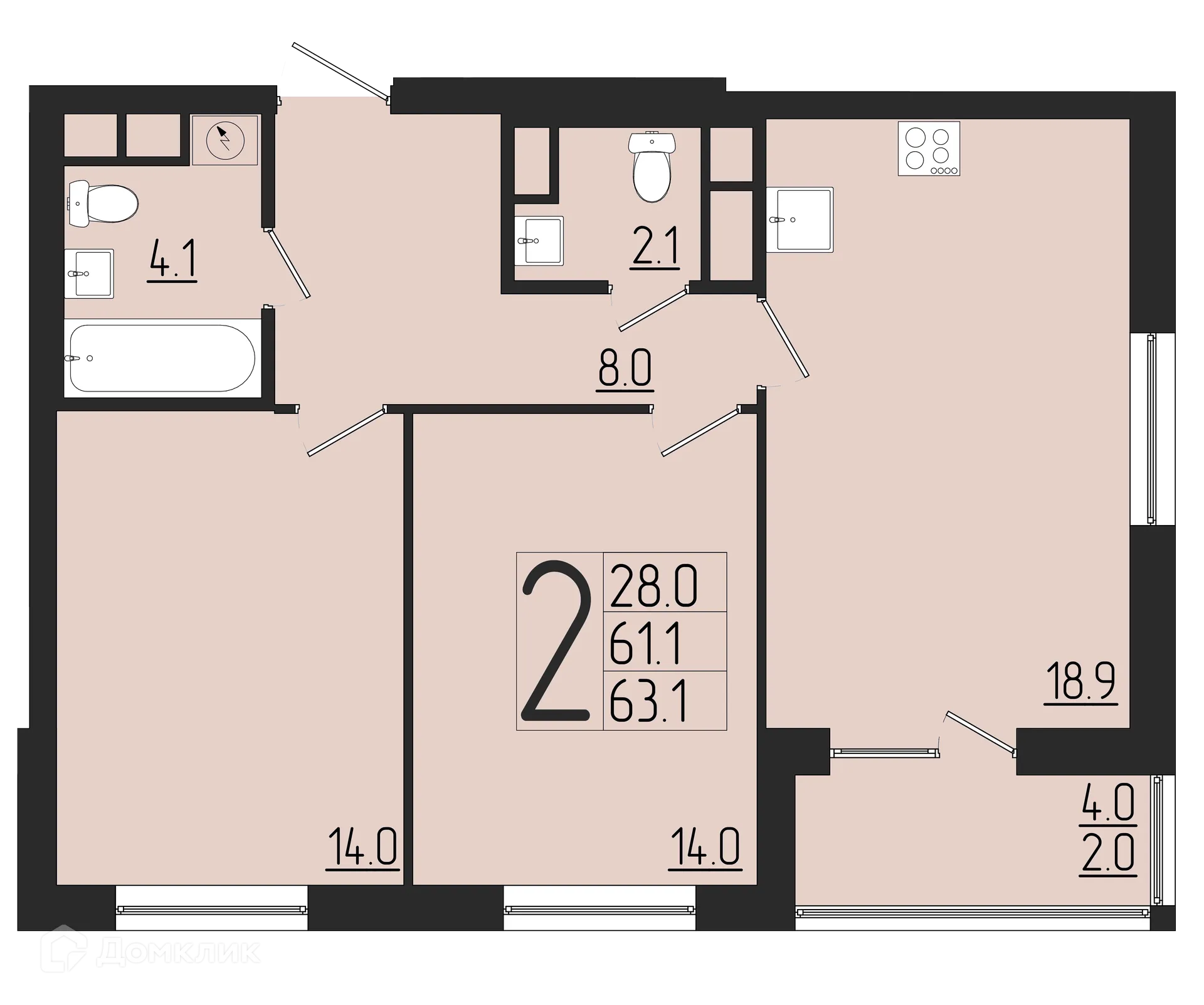 Фото квартиры в ЖК Розмарин
