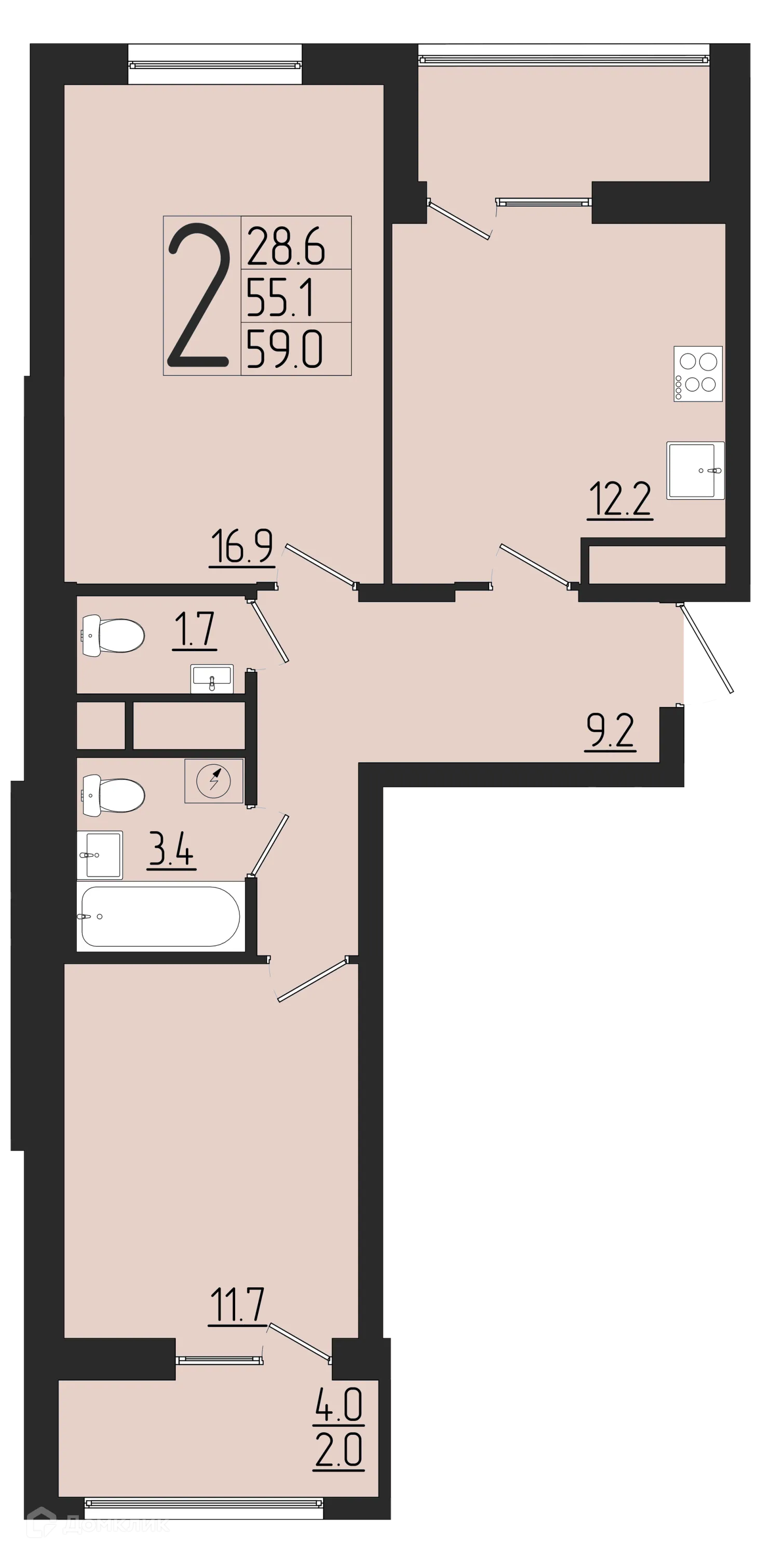 Фото квартиры в ЖК Розмарин