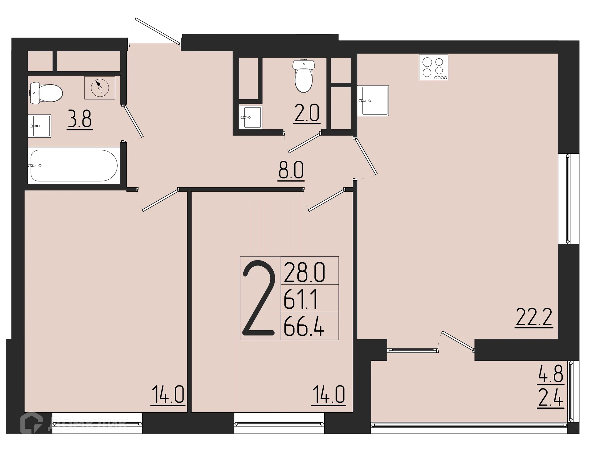 Фото квартиры в ЖК Розмарин