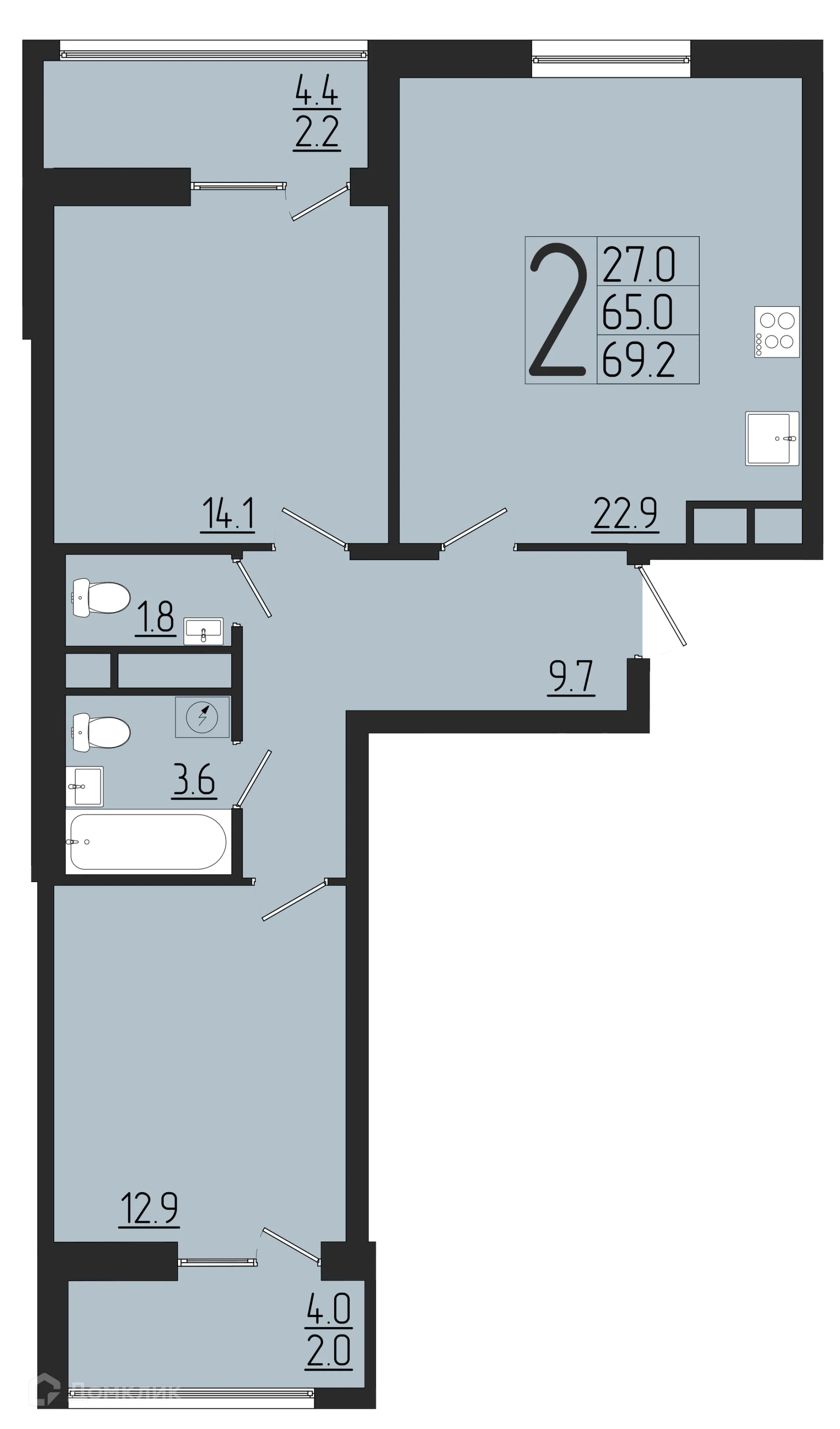 Фото квартиры в ЖК Розмарин