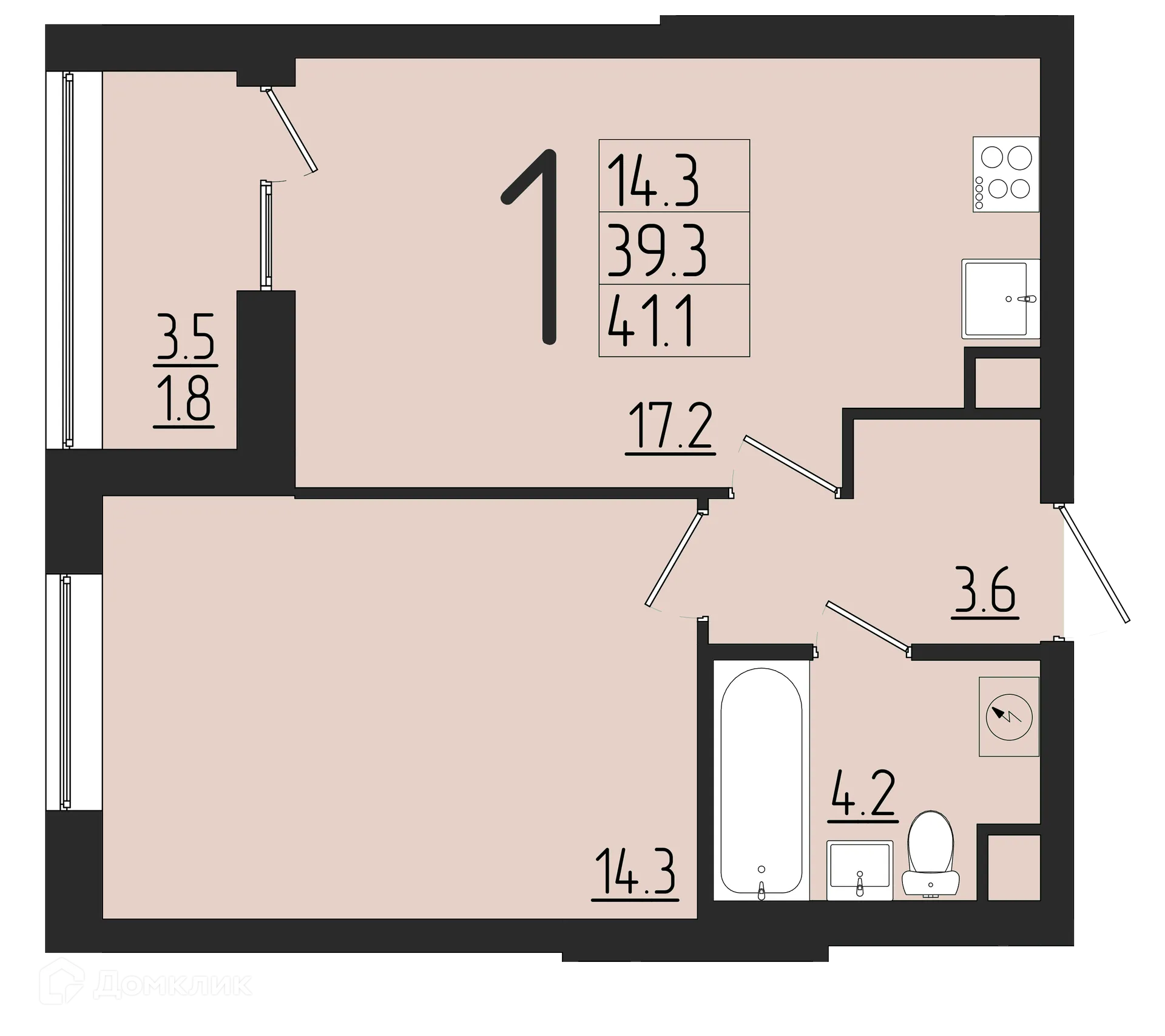 Фото квартиры в ЖК Розмарин