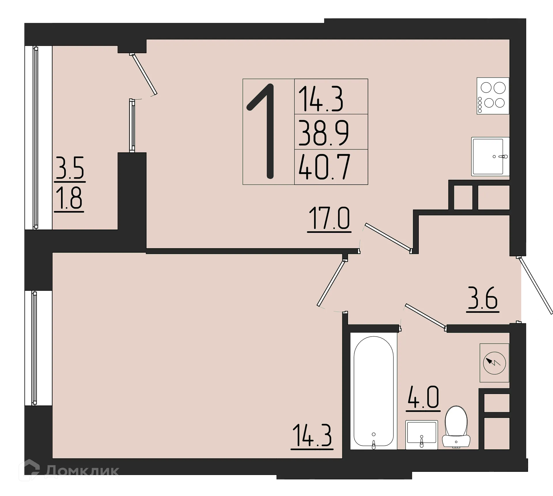 Фото квартиры в ЖК Розмарин