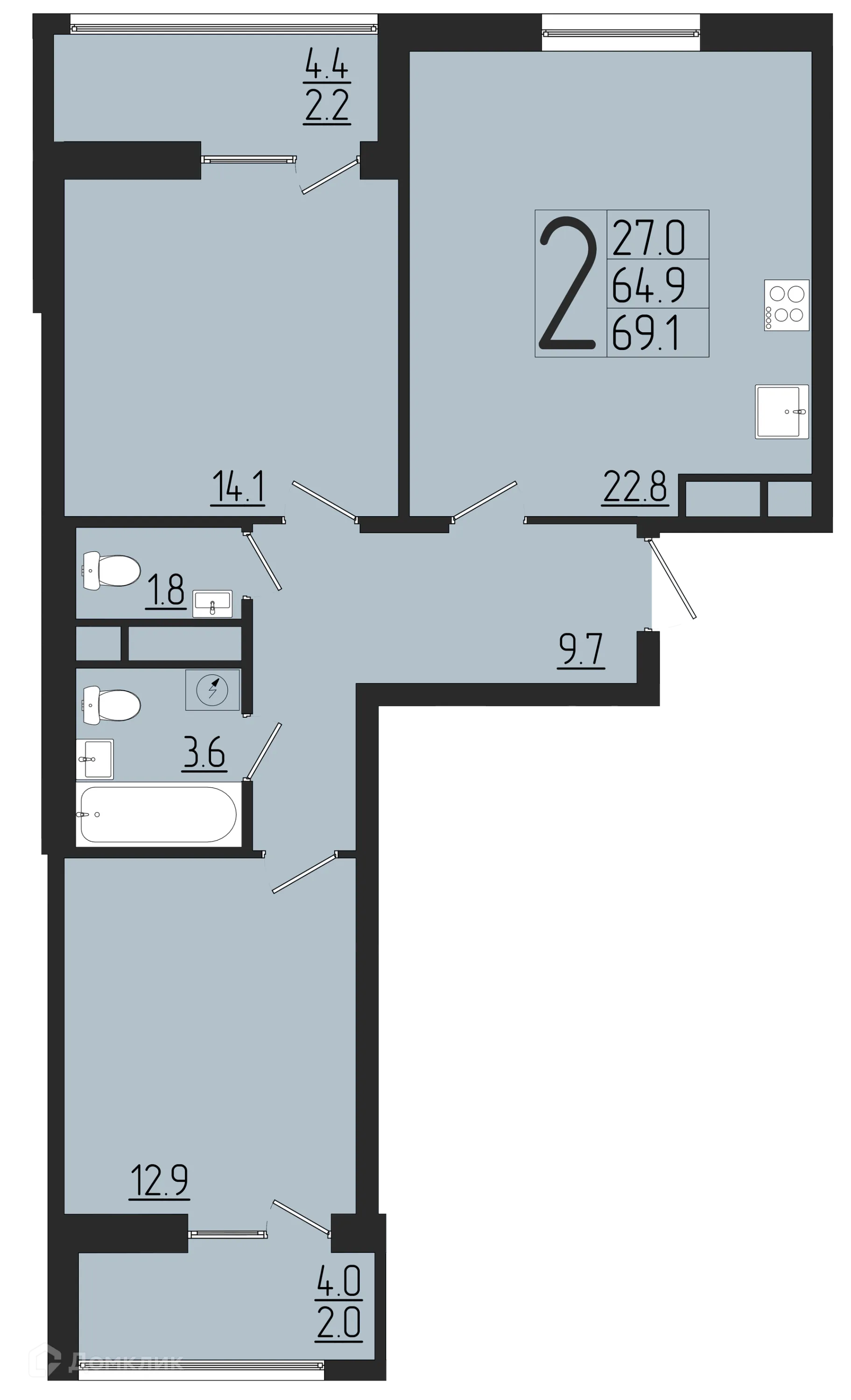 Фото квартиры в ЖК Розмарин