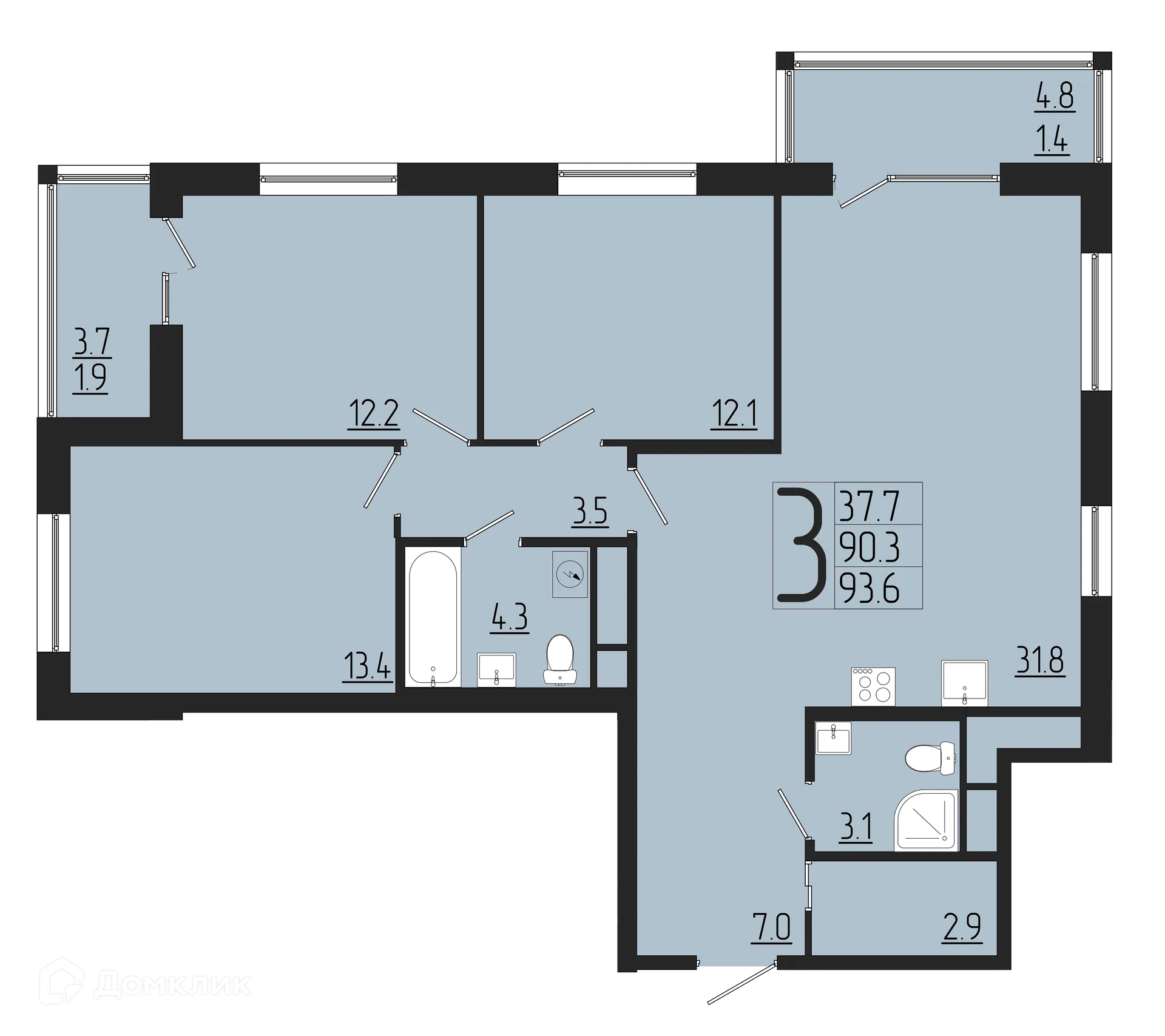 Фото квартиры в ЖК Розмарин