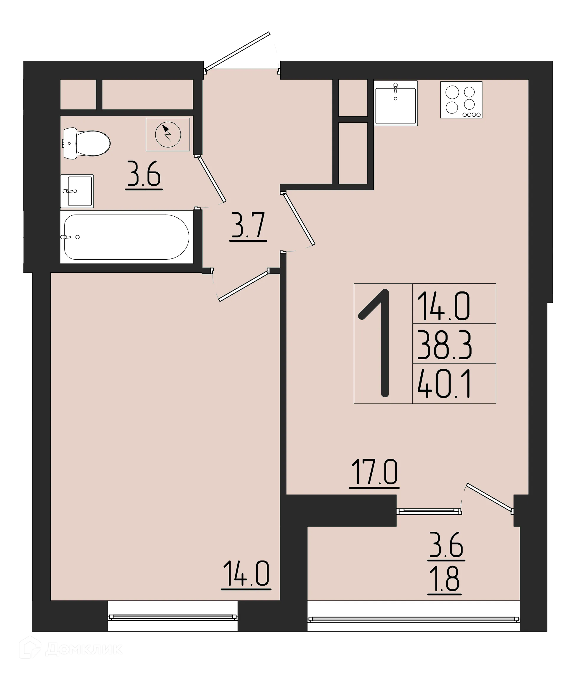 Фото квартиры в ЖК Розмарин