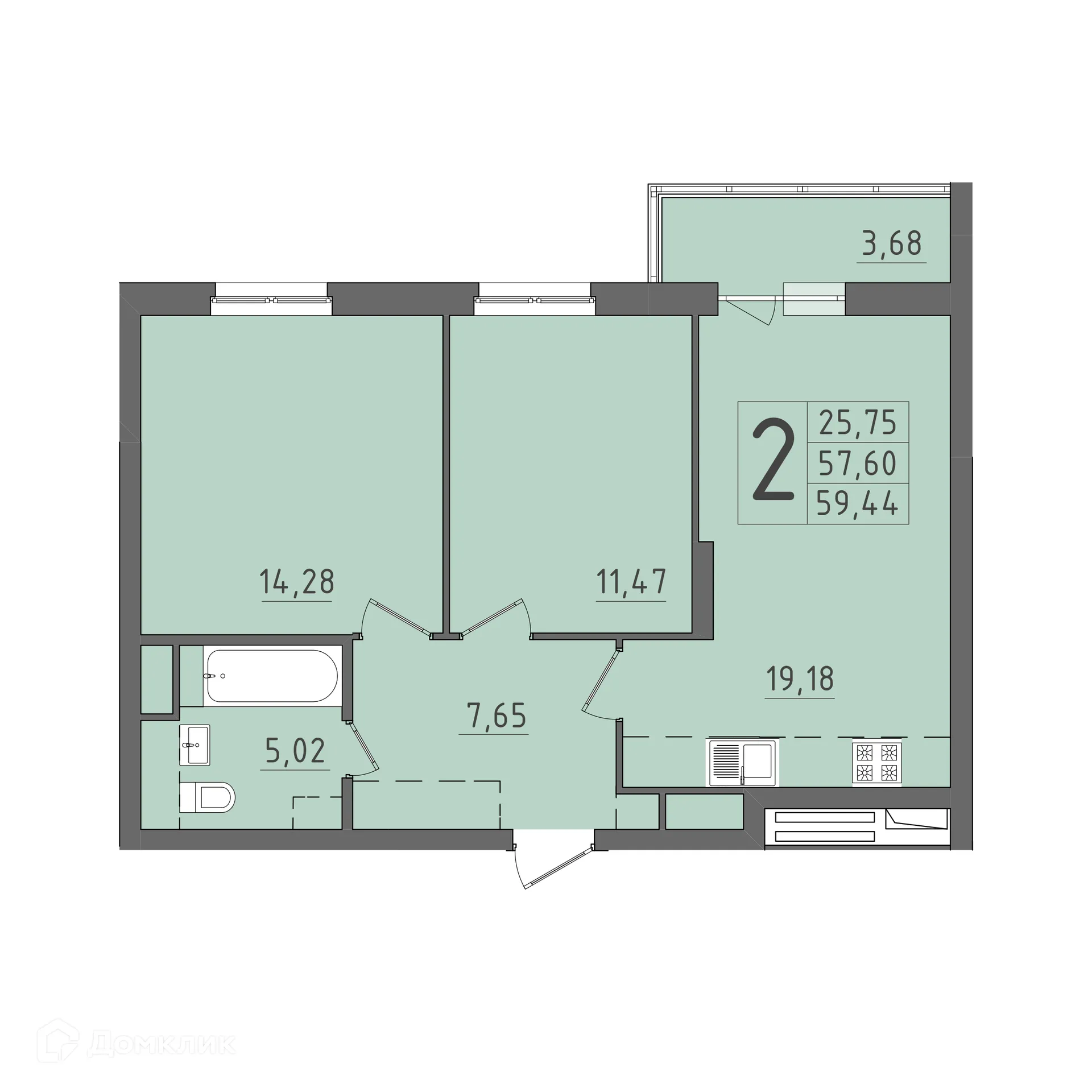 Фото квартиры в ЖК На Кирова