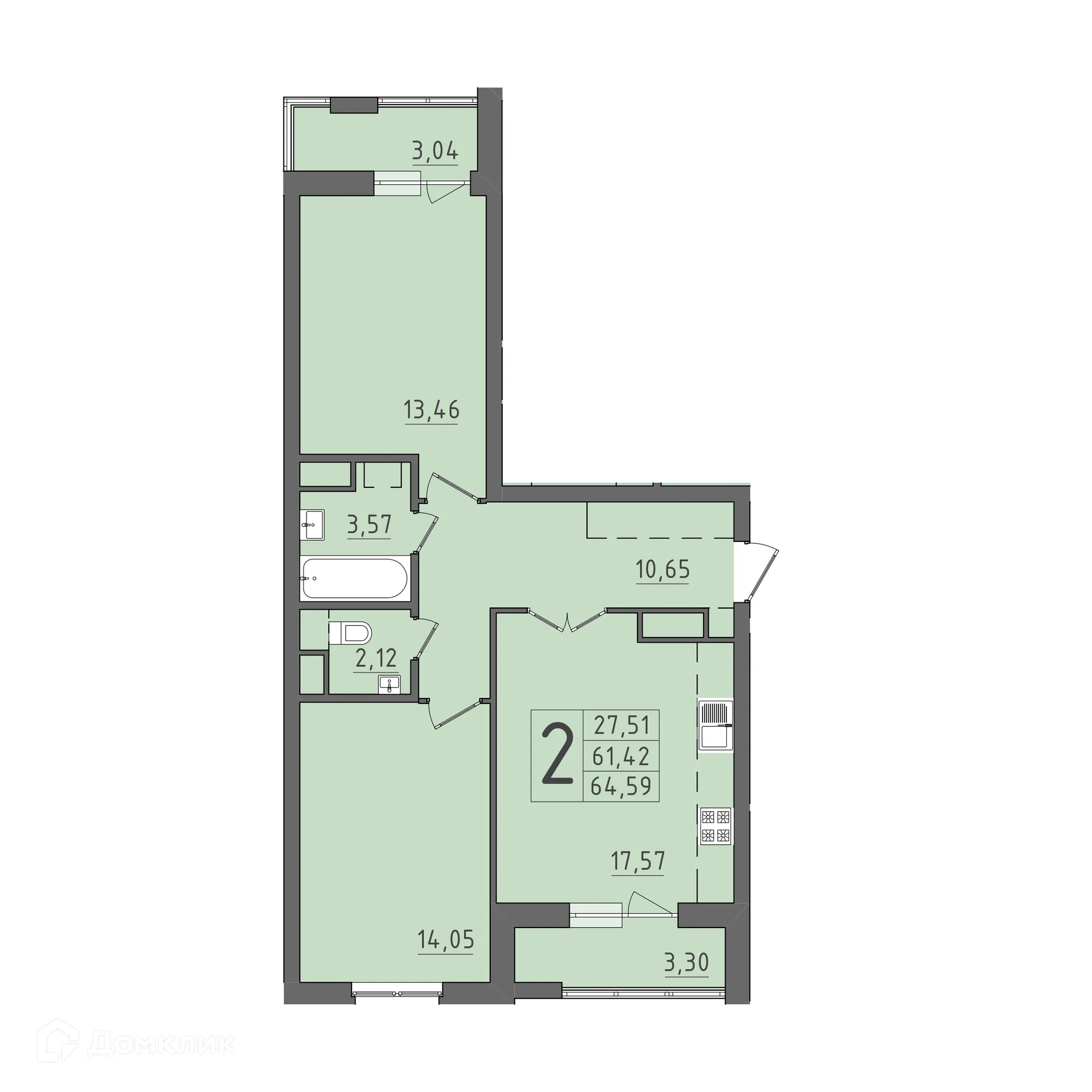 Фото квартиры в ЖК На Кирова