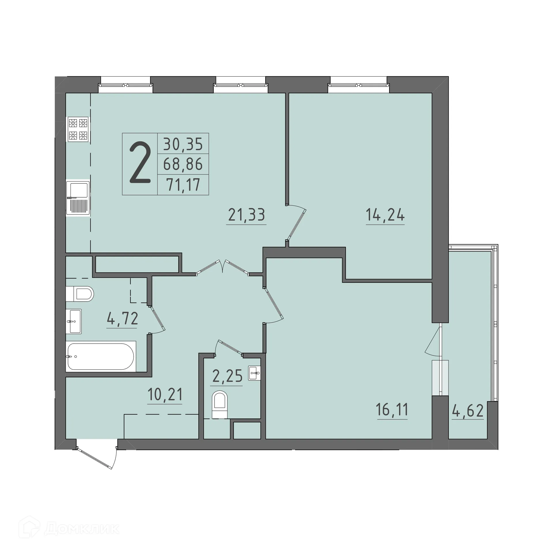 Фото квартиры в ЖК На Кирова