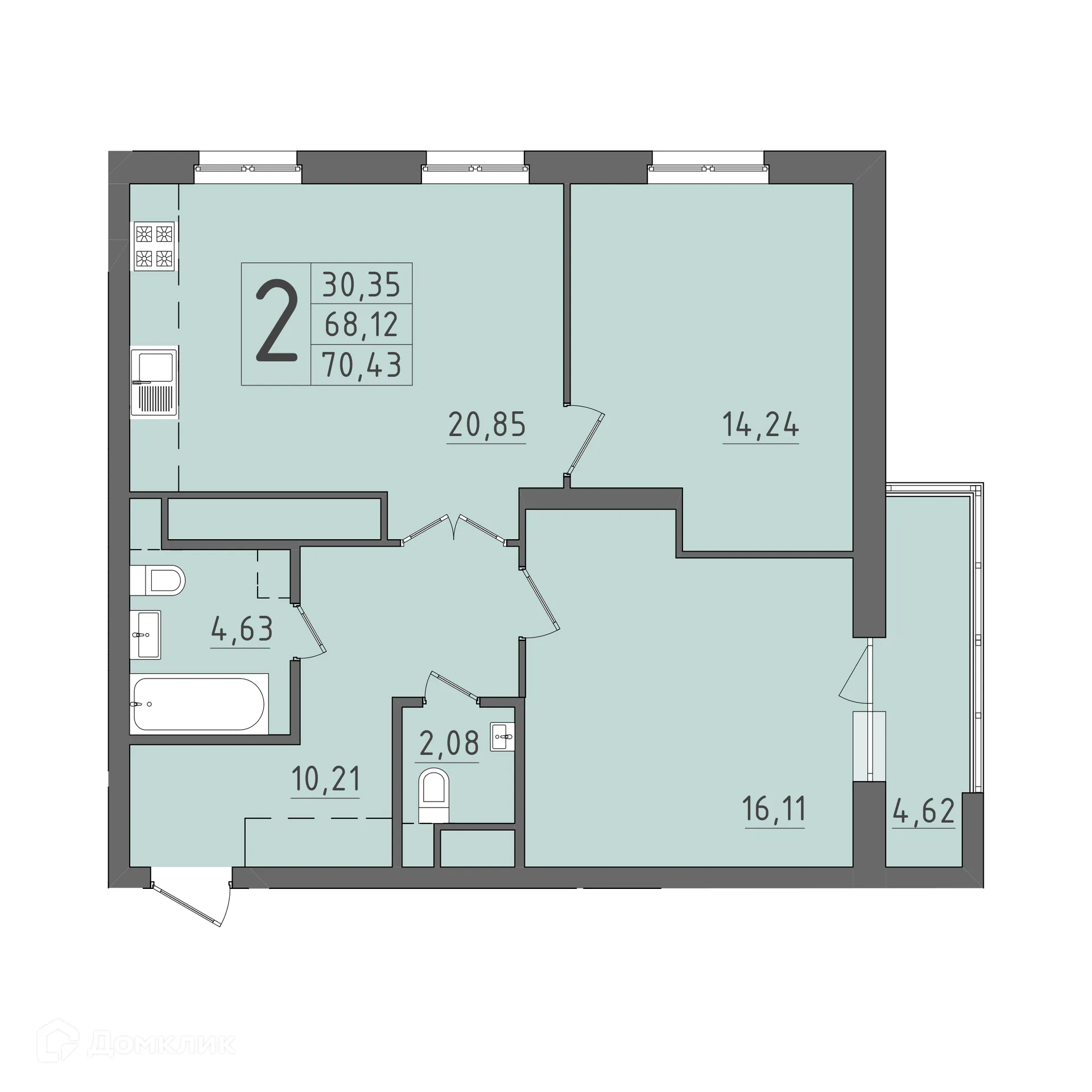 Фото квартиры в ЖК На Кирова