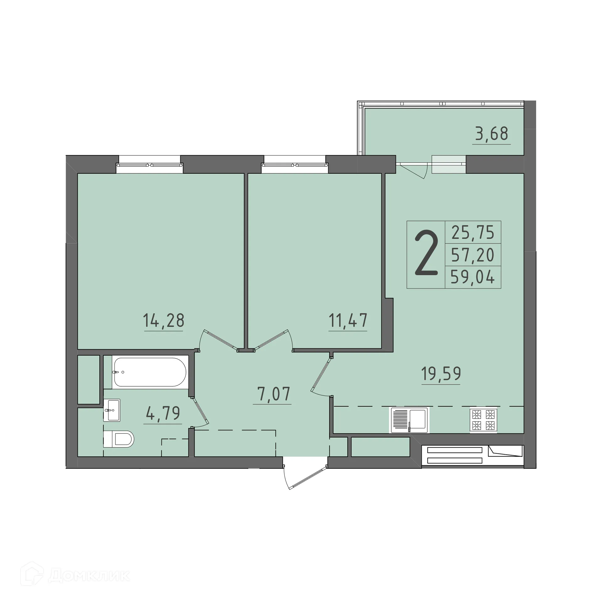 Фото квартиры в ЖК На Кирова