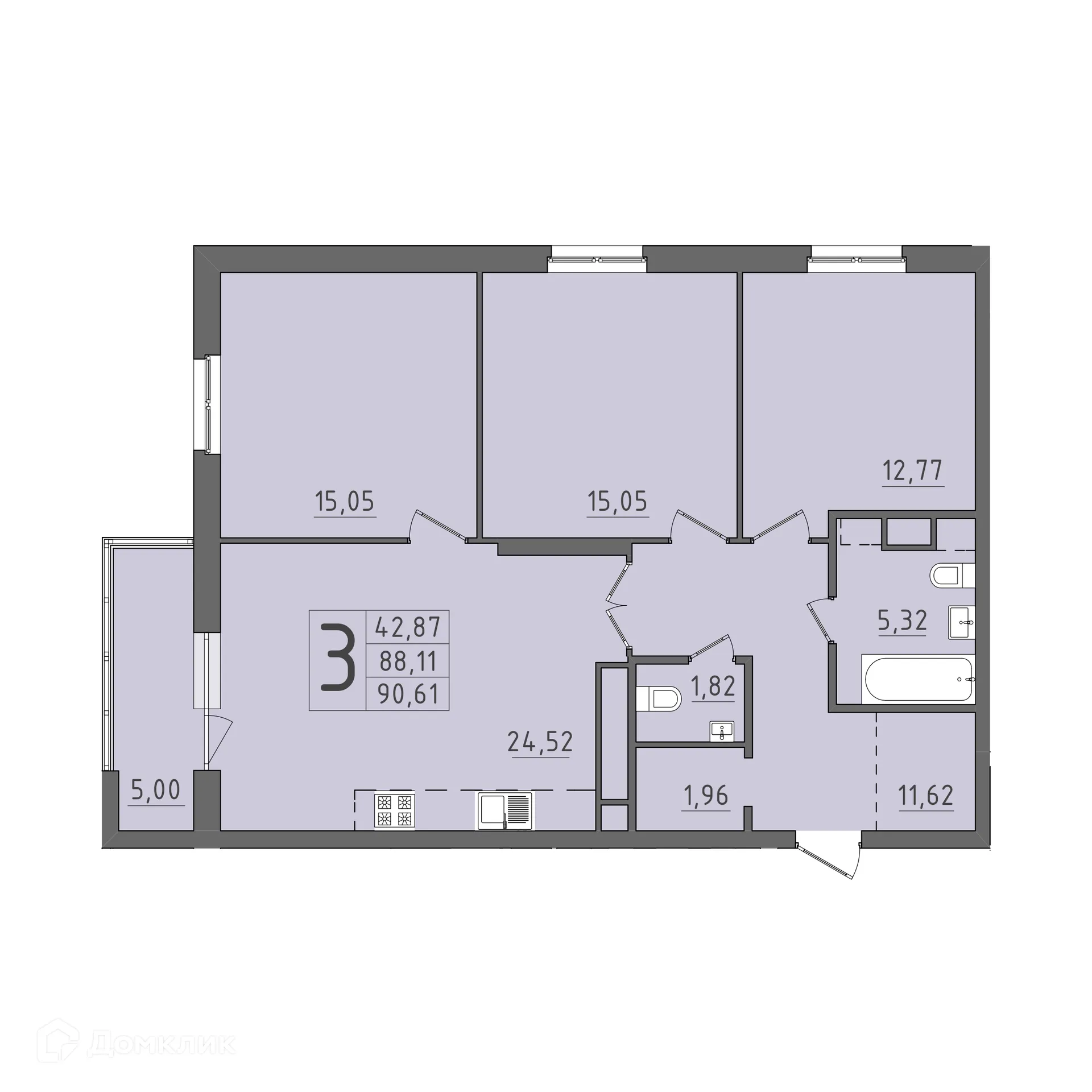 Фото квартиры в ЖК На Кирова