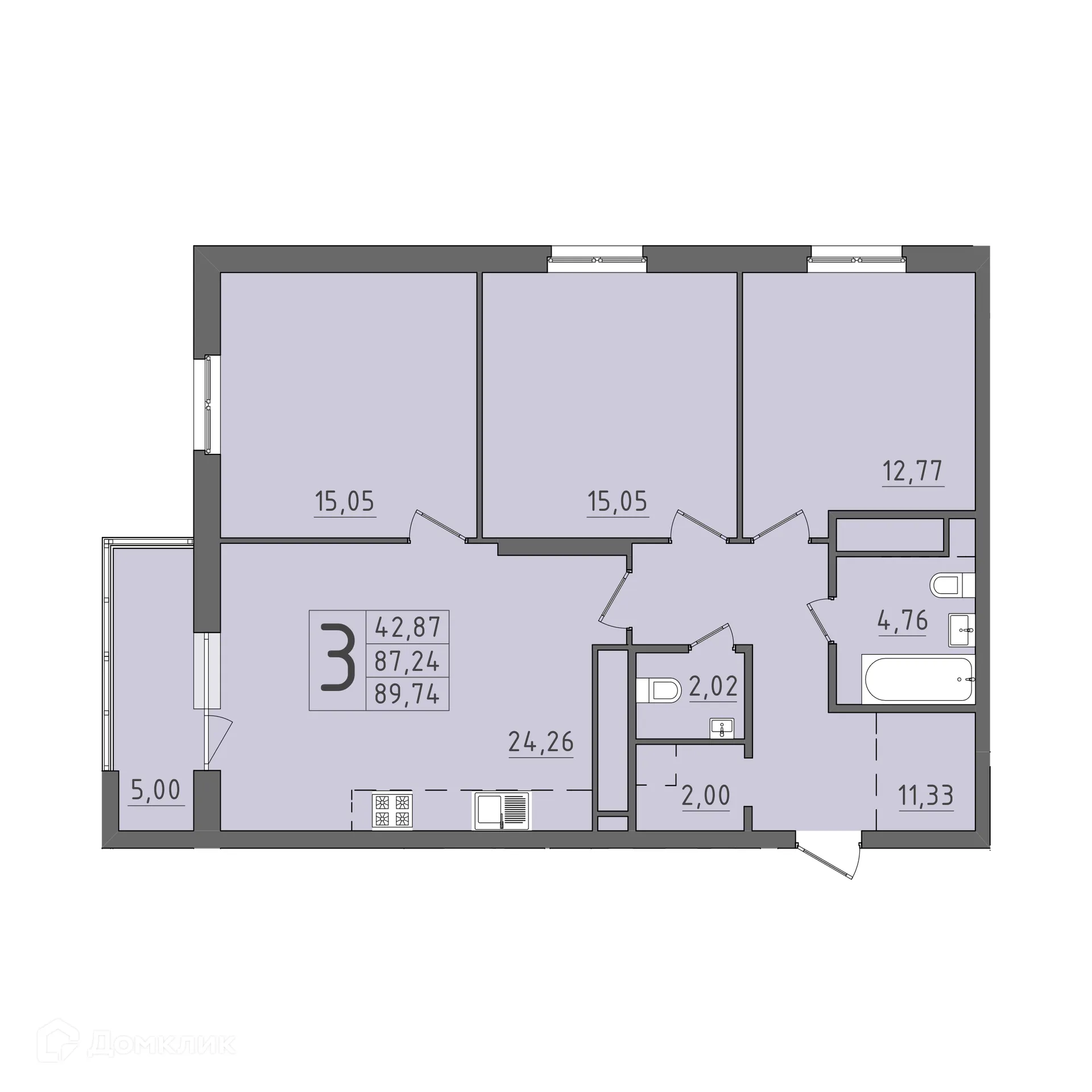 Фото квартиры в ЖК На Кирова